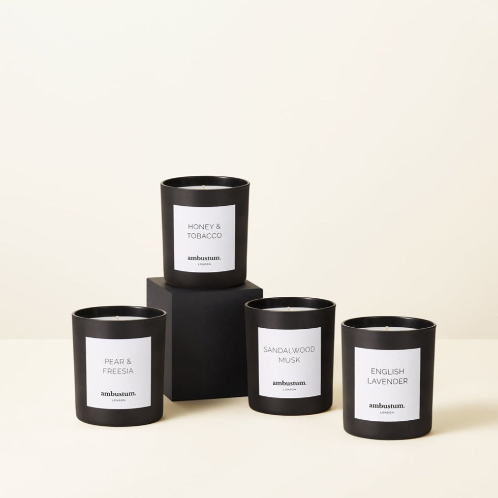 SECONDS - Large Black Glass Scented Candle